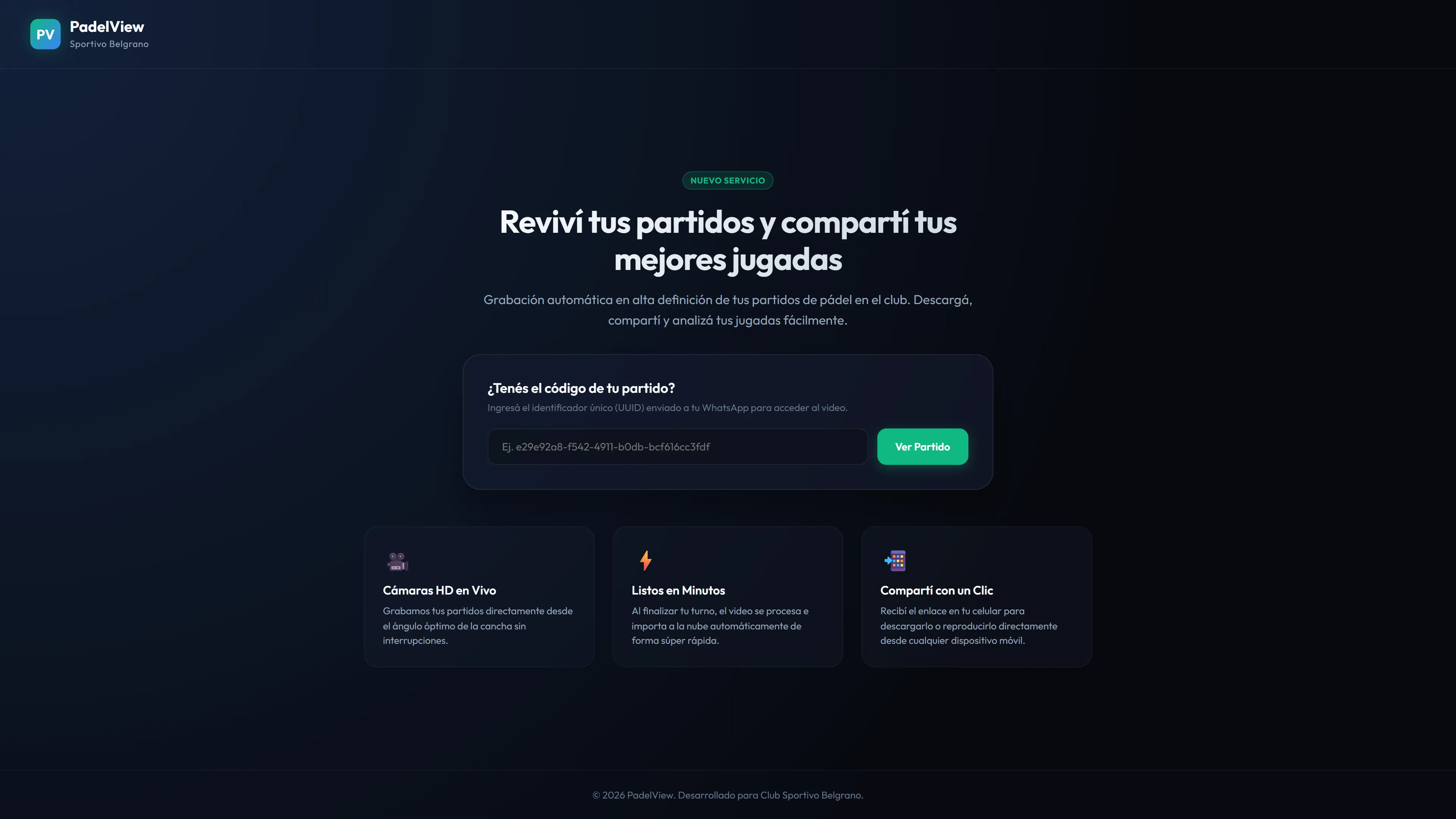 Demostración de PadelView