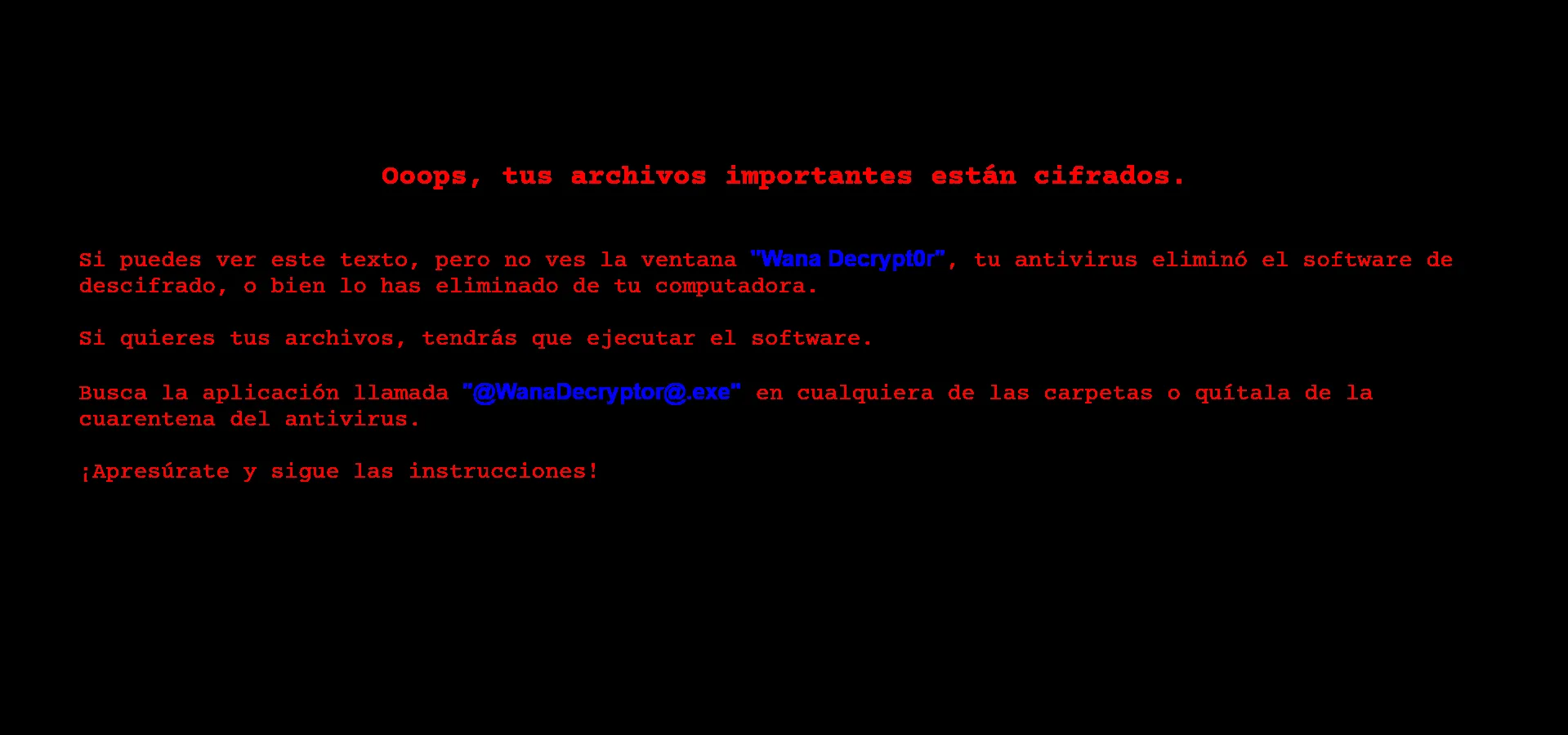Simulación del ataque WannaCry